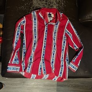 wrangler mens button up pearl snap shirt large Vintage